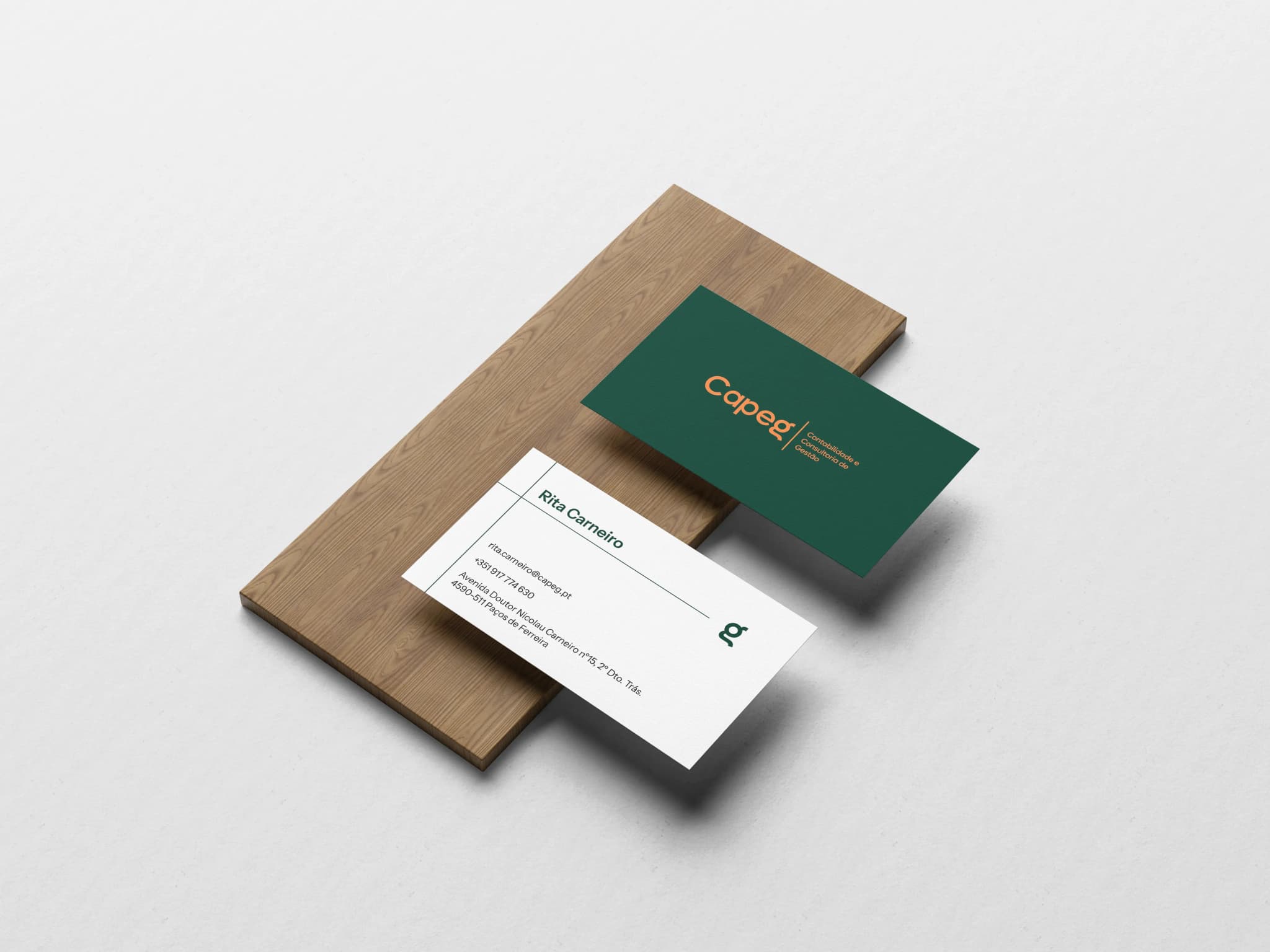 Capeg business card visual mockup